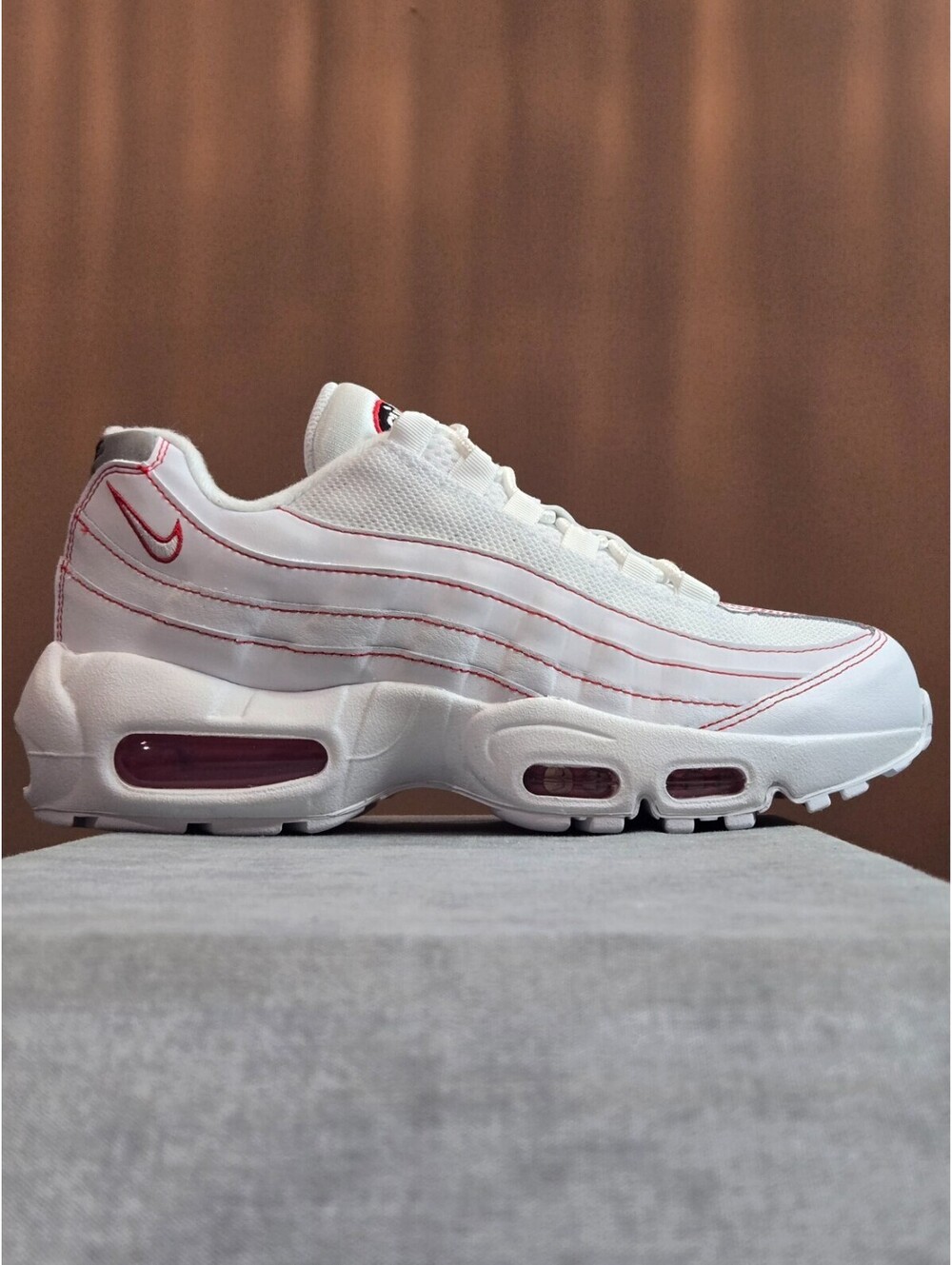 Nike Air Max 95 Recraft - White University Red (II4053-101) Youth 6 Women's 7.5